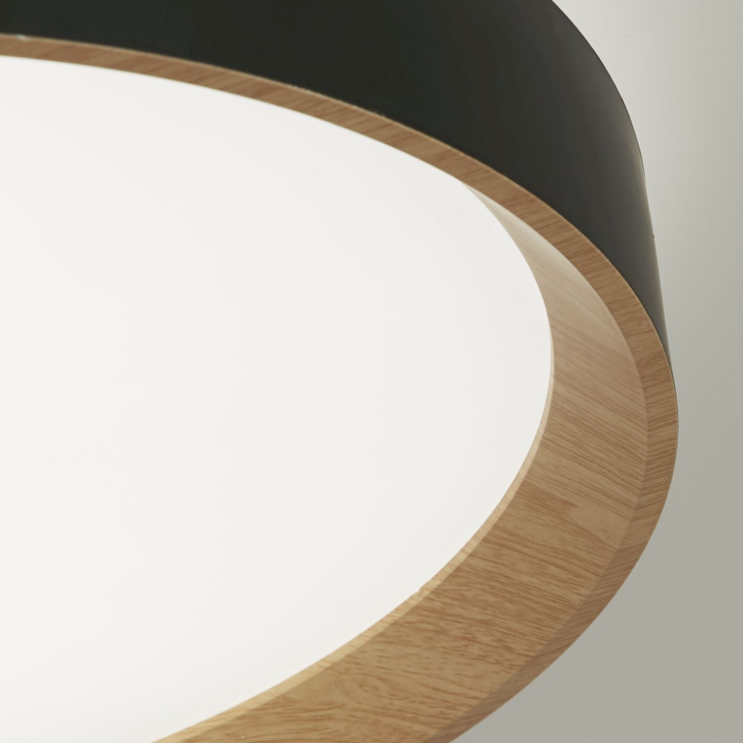 Lampe de plafonnier ronde LED métal avec télécommande à intensité variable