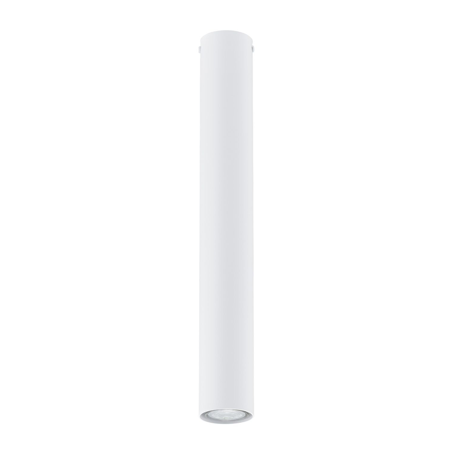 Plafonnier métal D : 6 cm H : 45 cm Blanc GU10 Apparent