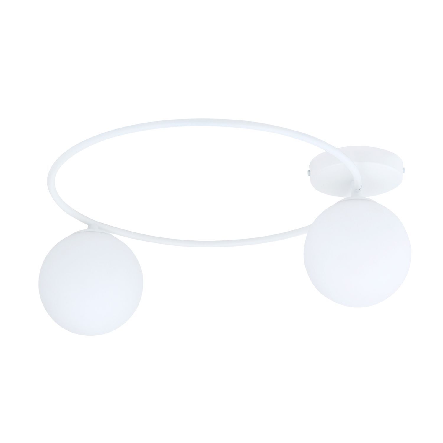 Plafonnier blanc Verre Métal Abat-jour sphérique Ø 47 cm