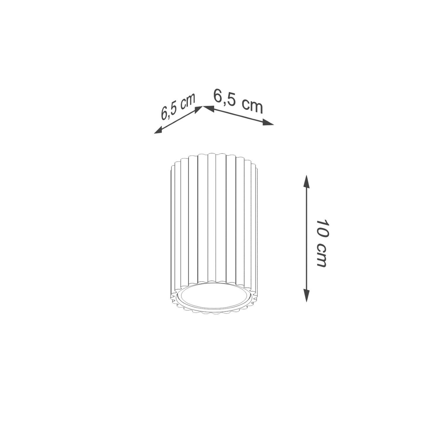 Spot à monter en saillie Ø 6,5 cm H : 10 cm petit aluminium GU10 rouge
