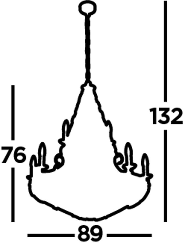 Lustre fer forgé Ø 89 cm Noir Rustique 12x E14