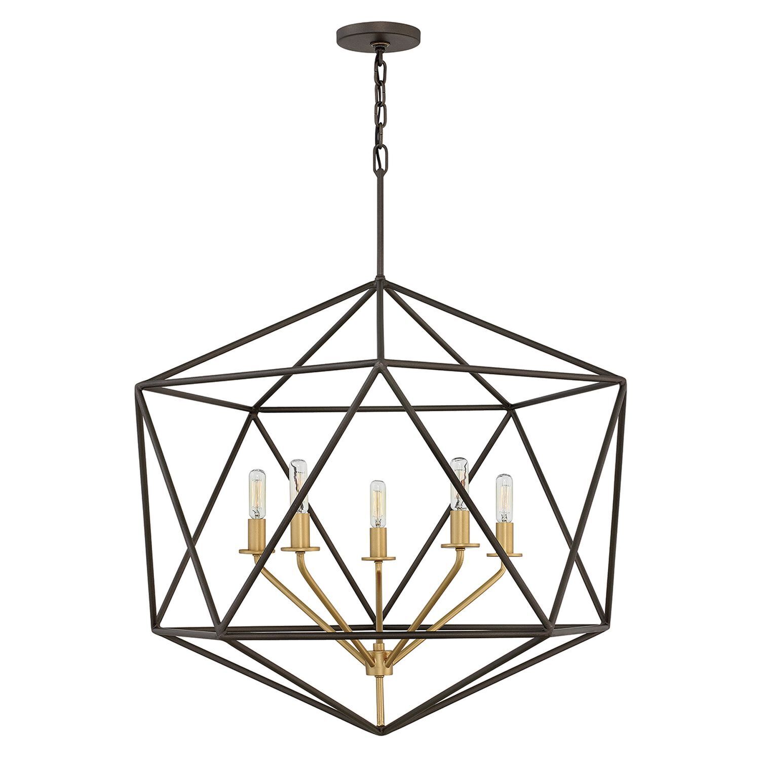 Lampe à suspendre en bronze 5 flammes orientables E14 DIVISTA