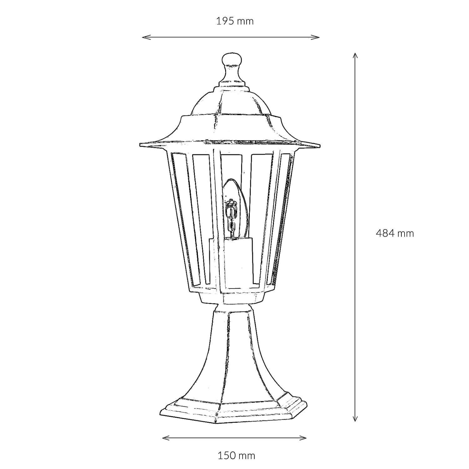 Lampe de chemin rustique Lanterne de jardin E27 PARIS Lampe