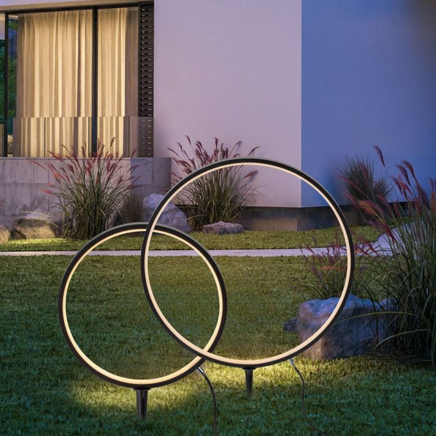 Gras, Rasen, Hinterhof, Rad, Moebel