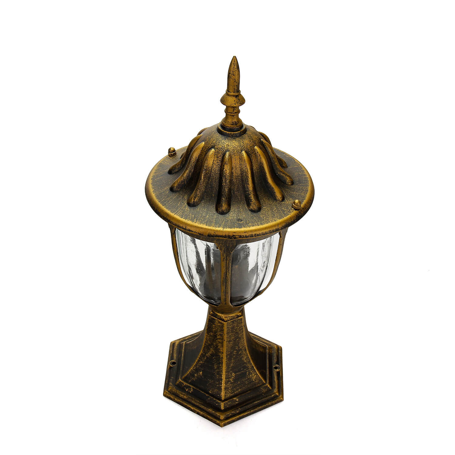 Lampe de socle extérieure Rustique en or 43 cm IP43