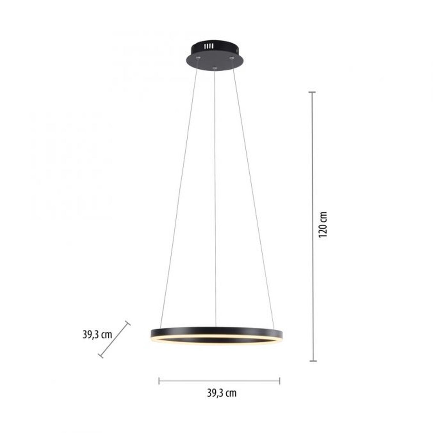 Lampe LED à intensité variable Anthracite Métal Ø39,3 cm 20 W