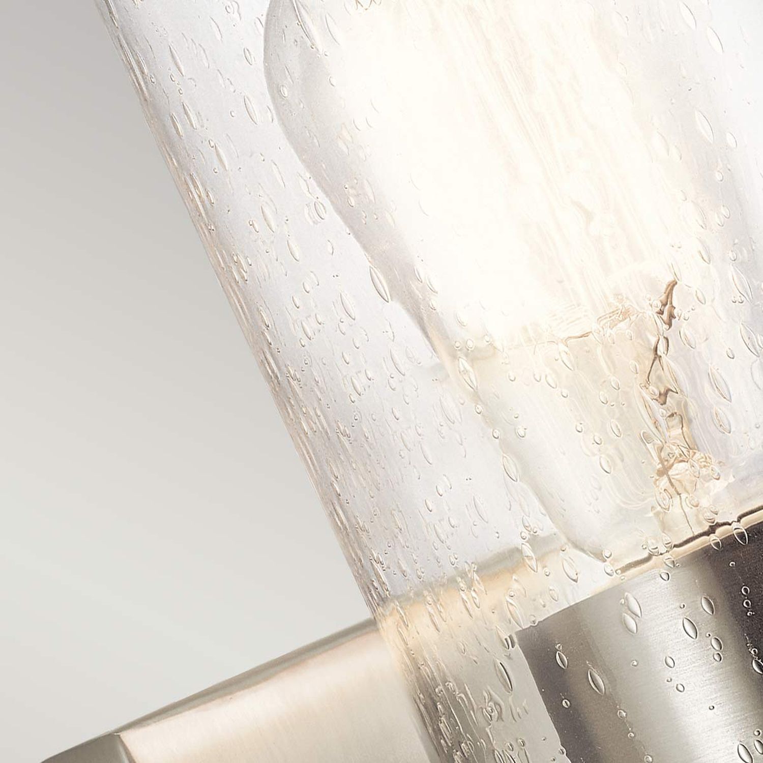 Applique murale verre métal hauteur 25,5 cm en gris argenté antique