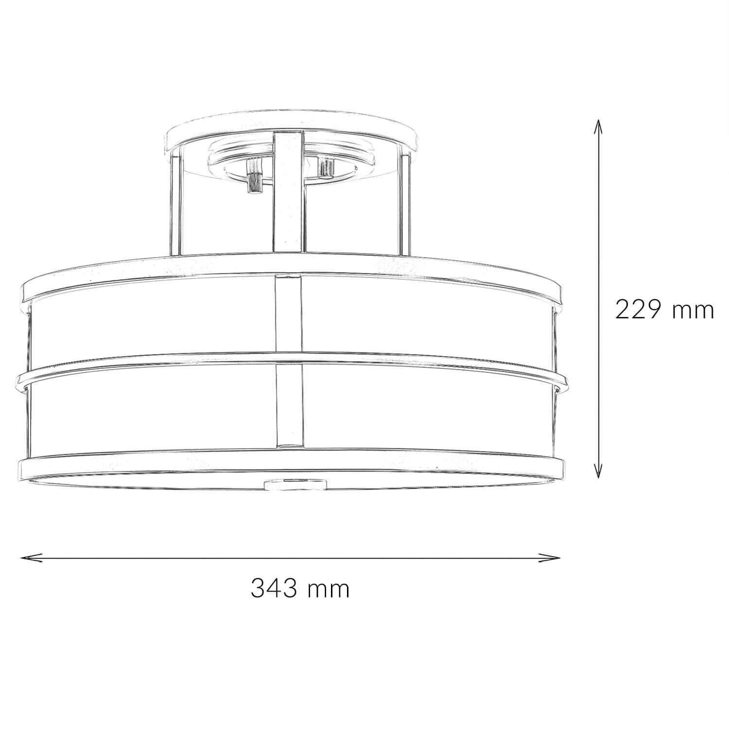 Lampe de plafond laiton crème 3x E27 Ø 34 cm ronde SHOJI