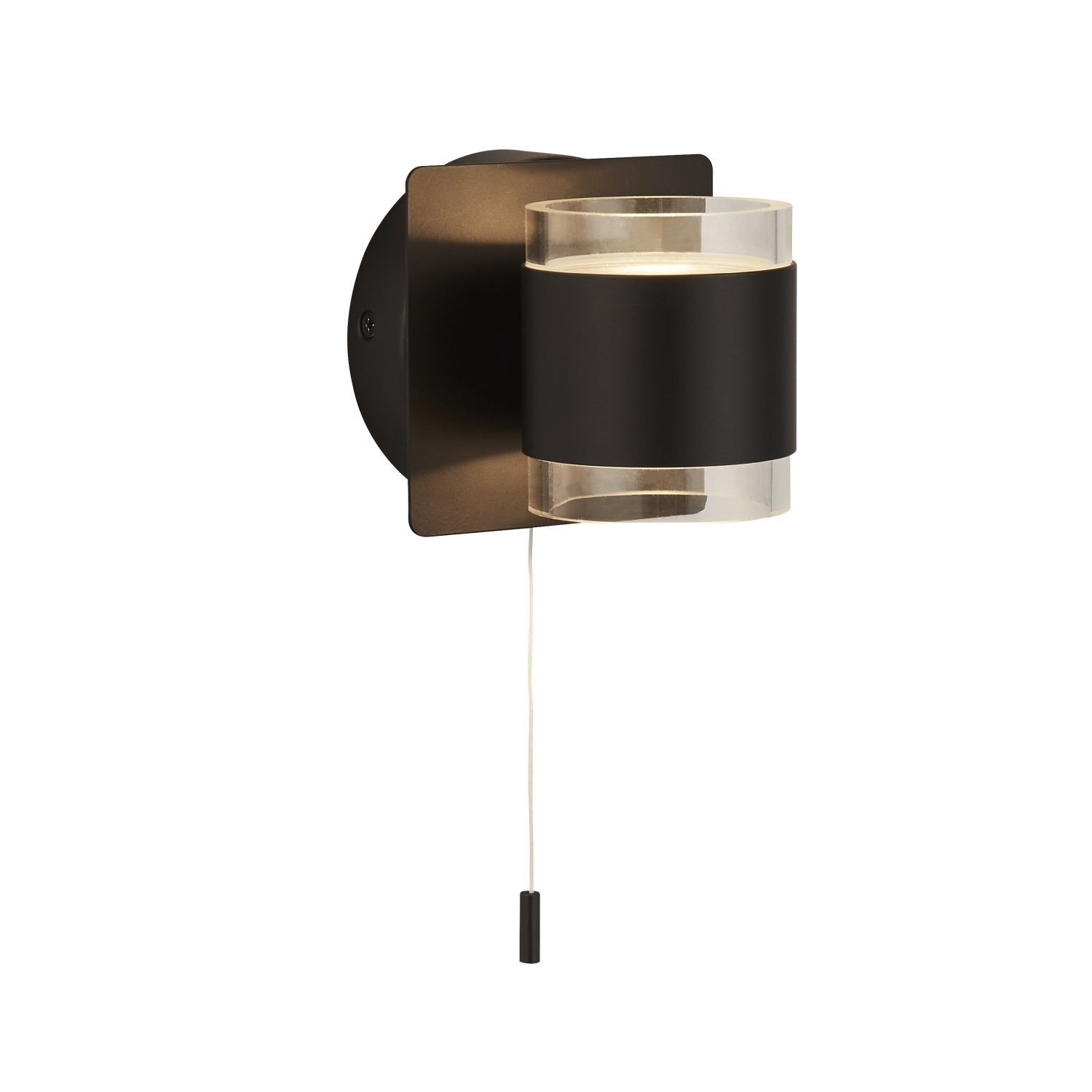 Applique LED salle de bain Up Down interrupteur IP44 noir clair 3000 K