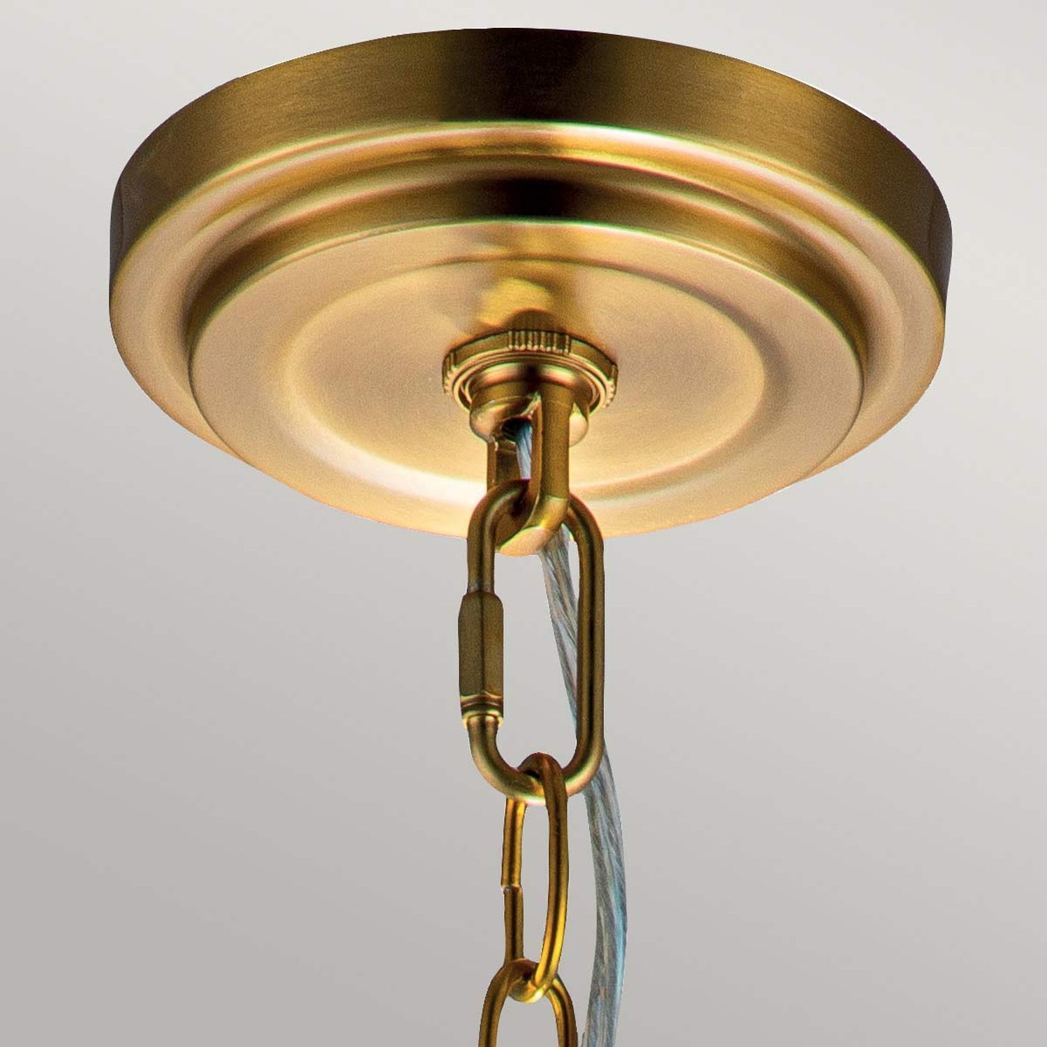 Lampe à suspendre métal verre ronde D : 21,6 cm H : max. 196,9 cm E27