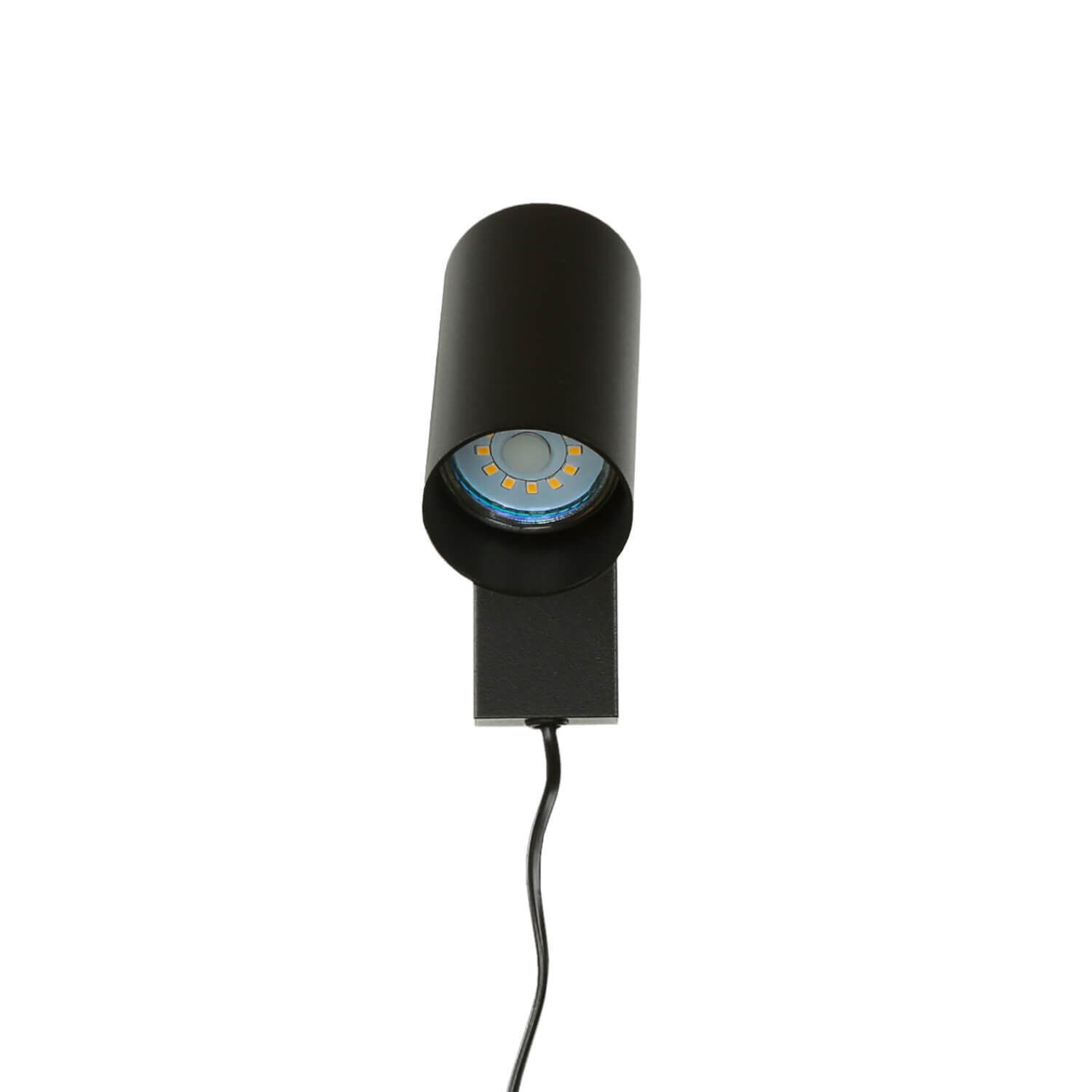 Petite lampe spot avec interrupteur Câble noir GU10