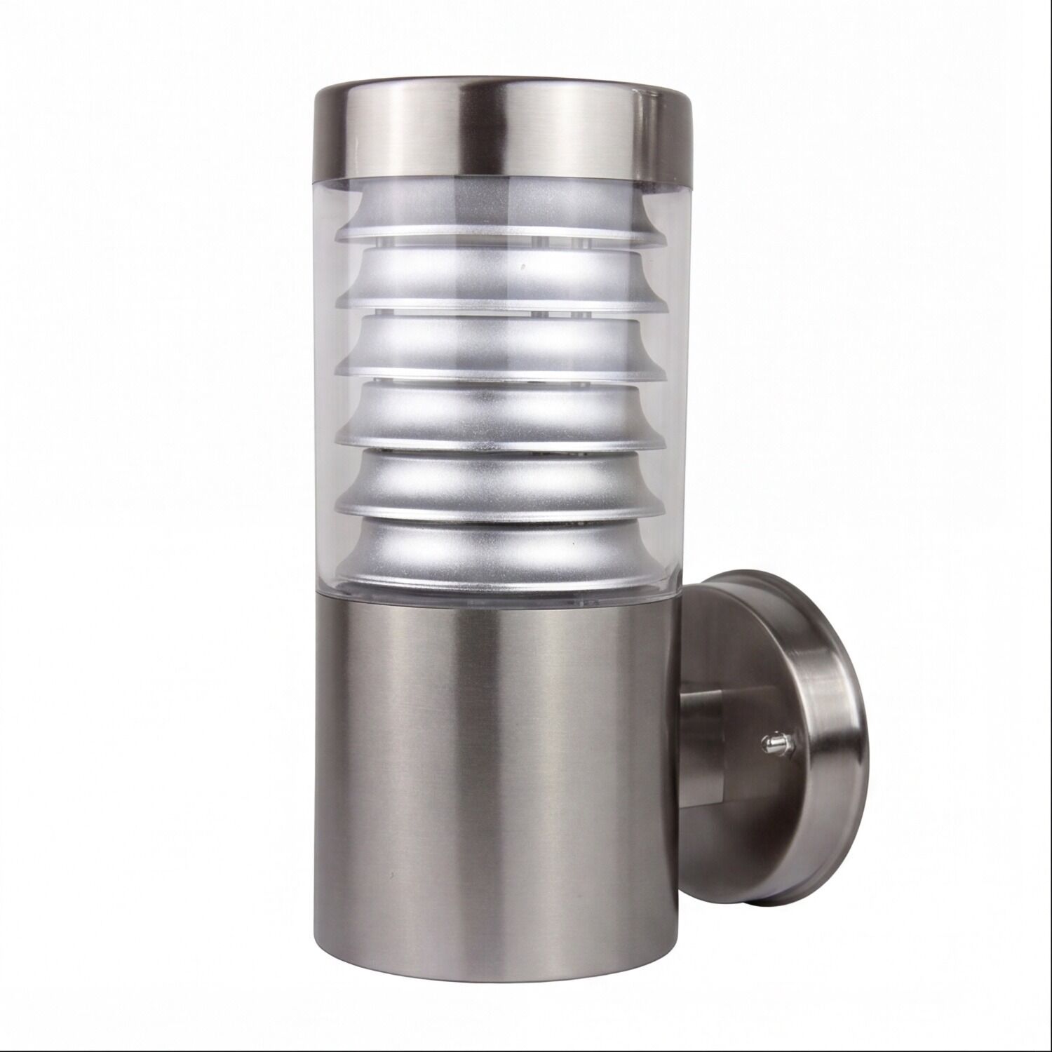 aussen-wandleuchte-aussenlampe-jojo-1-flammig-silber-modern-136-2 Wandleuchte, Auffanglampe, Rostfreier Stahl, Stilmodern, Wandfackel