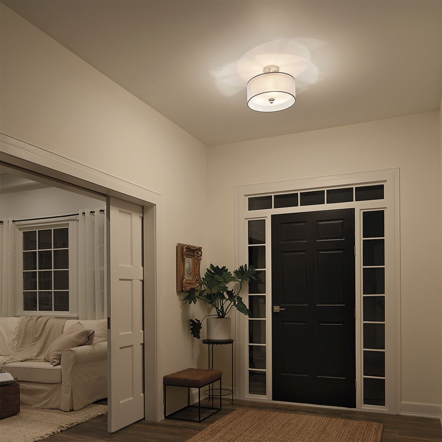 Ecke, Leuchte, Pflanze, Couch, Wohnzimmer