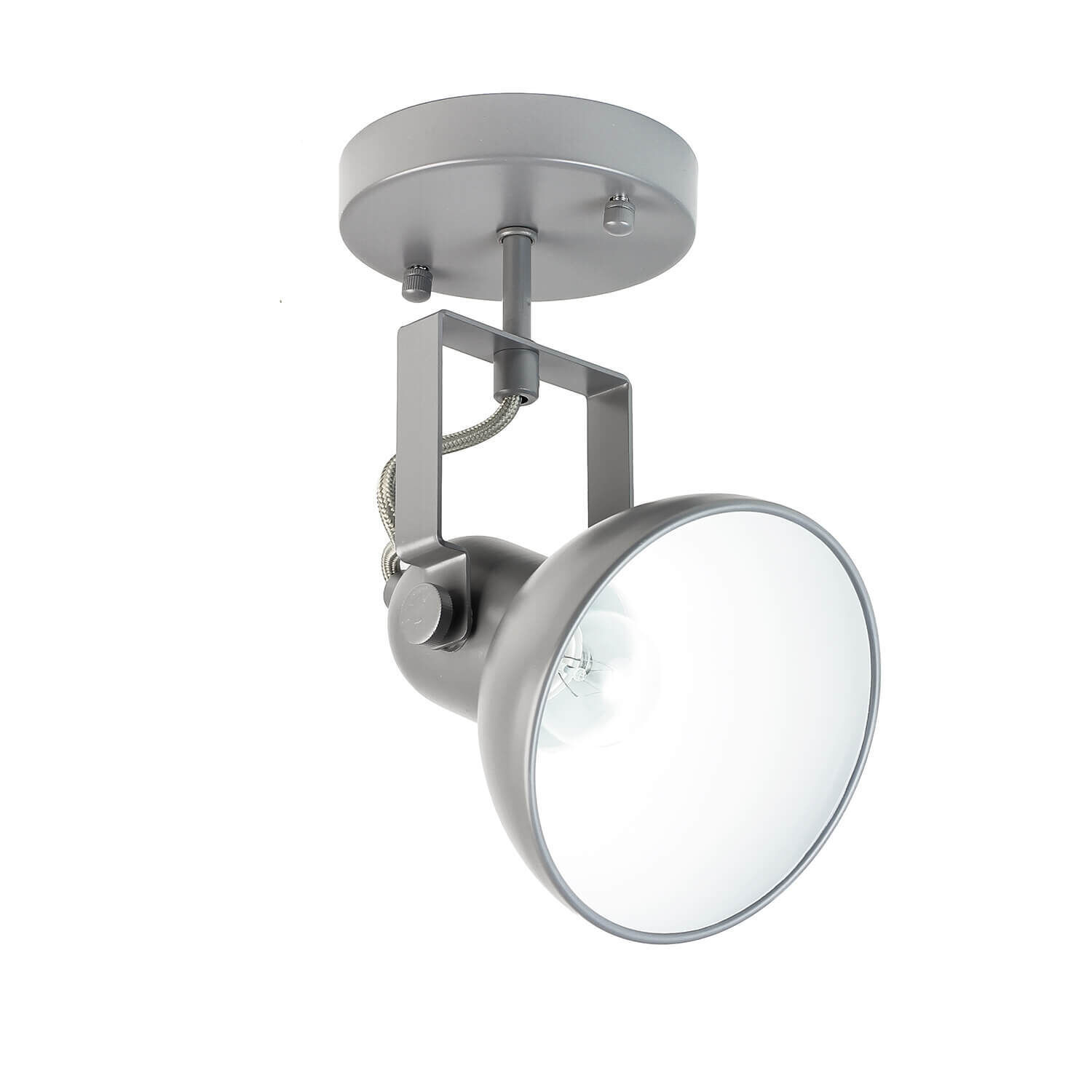 Spot Lampe Anthracite Métal rond Rétro pratique Beleuchtung, Badezimmer, Drinnen, Zimmer, Duscharmatur
