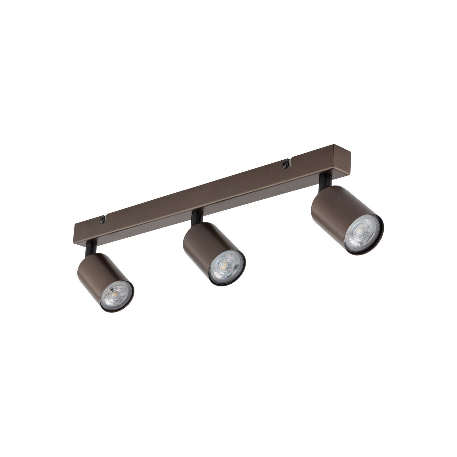 Plafonnier 3 flammes métal brun 60 cm GU10 orientable
