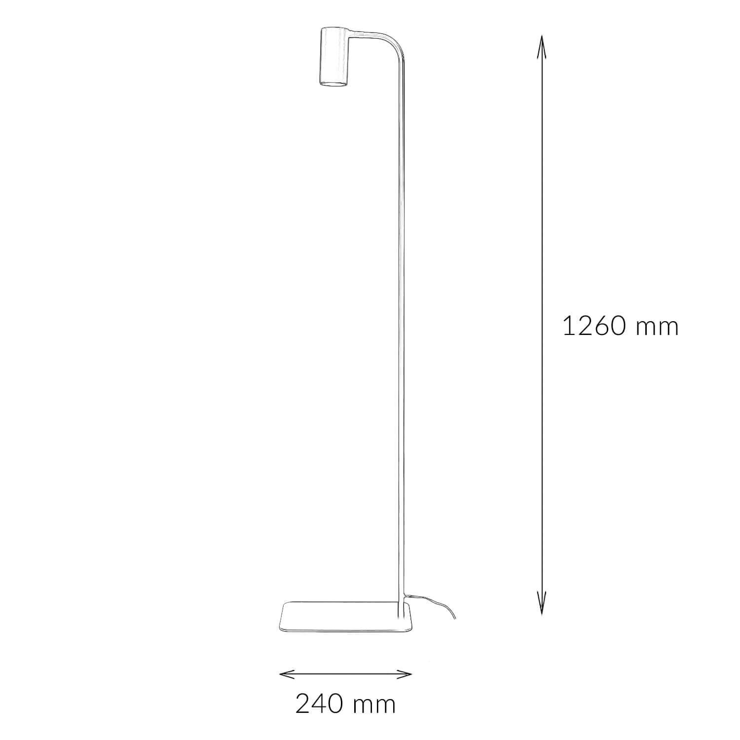 Lampadaire laiton Abat-jour 124cm Moderne flexible GU10