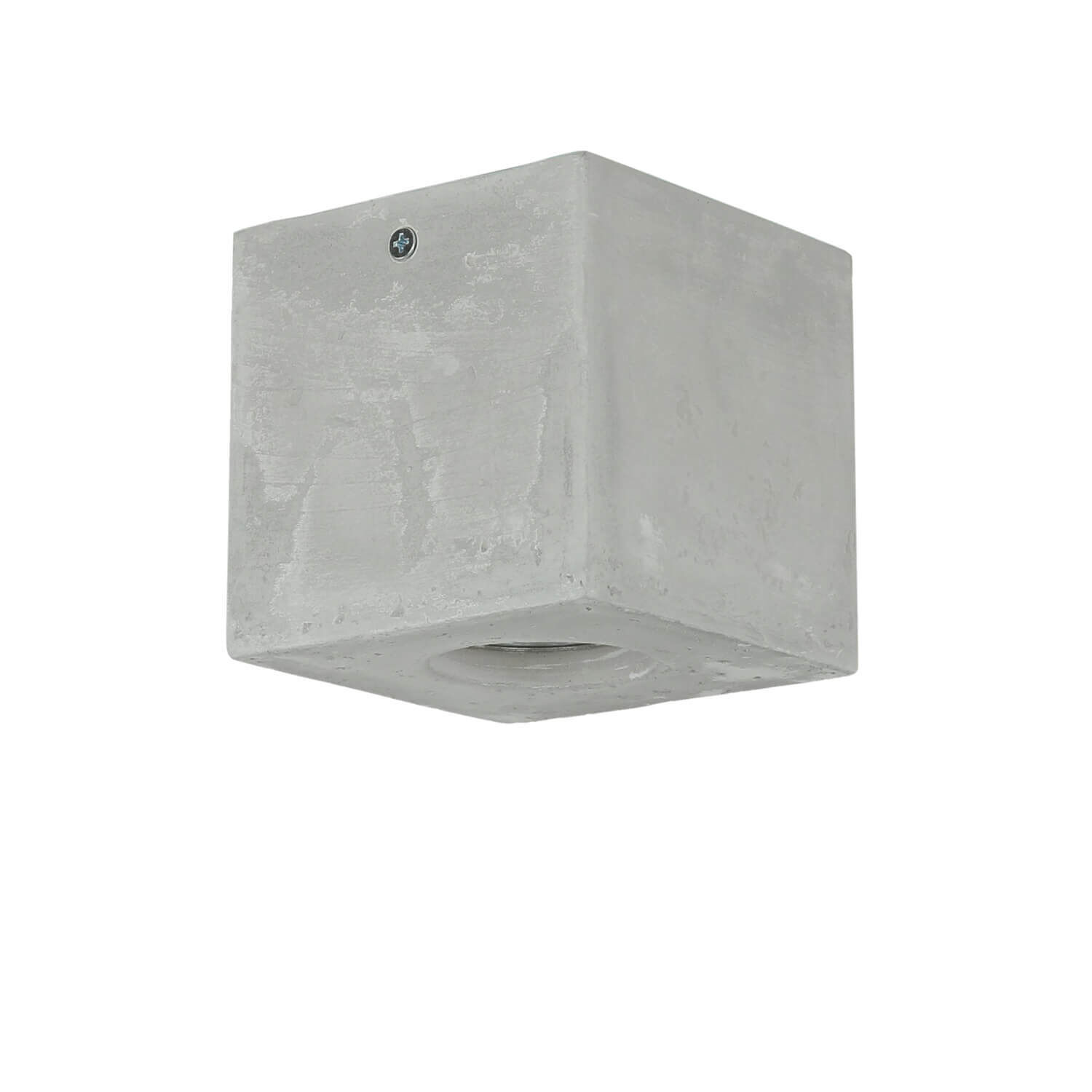 Lampe en béton carrée plafond L:10cm petite GU10