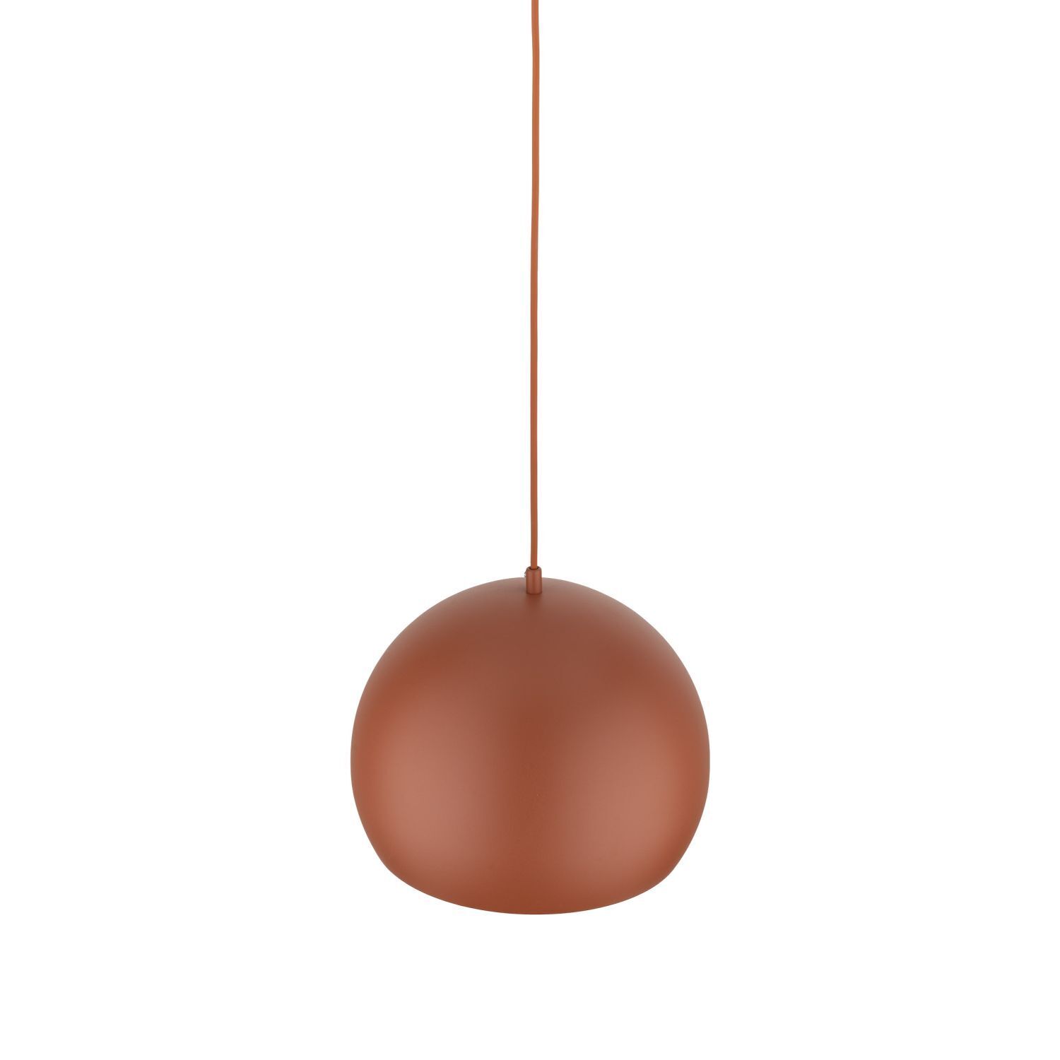Lampe à suspendre métal ronde Ø 27 cm rouge réglable E27 boule rétro