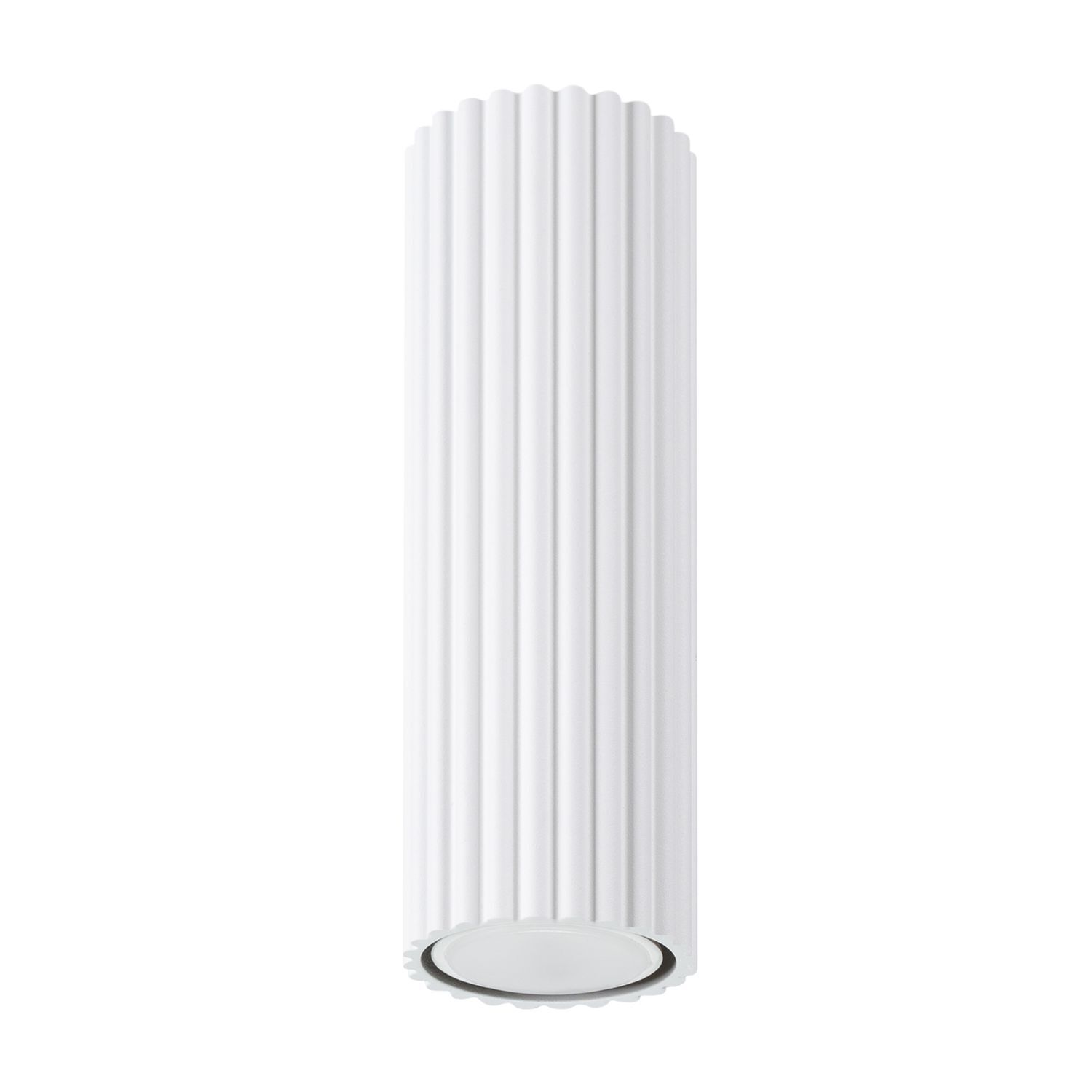 Spot à poser Blanc Ø 6,5 cm H : 20 cm petit GU10 Aluminium Moderne