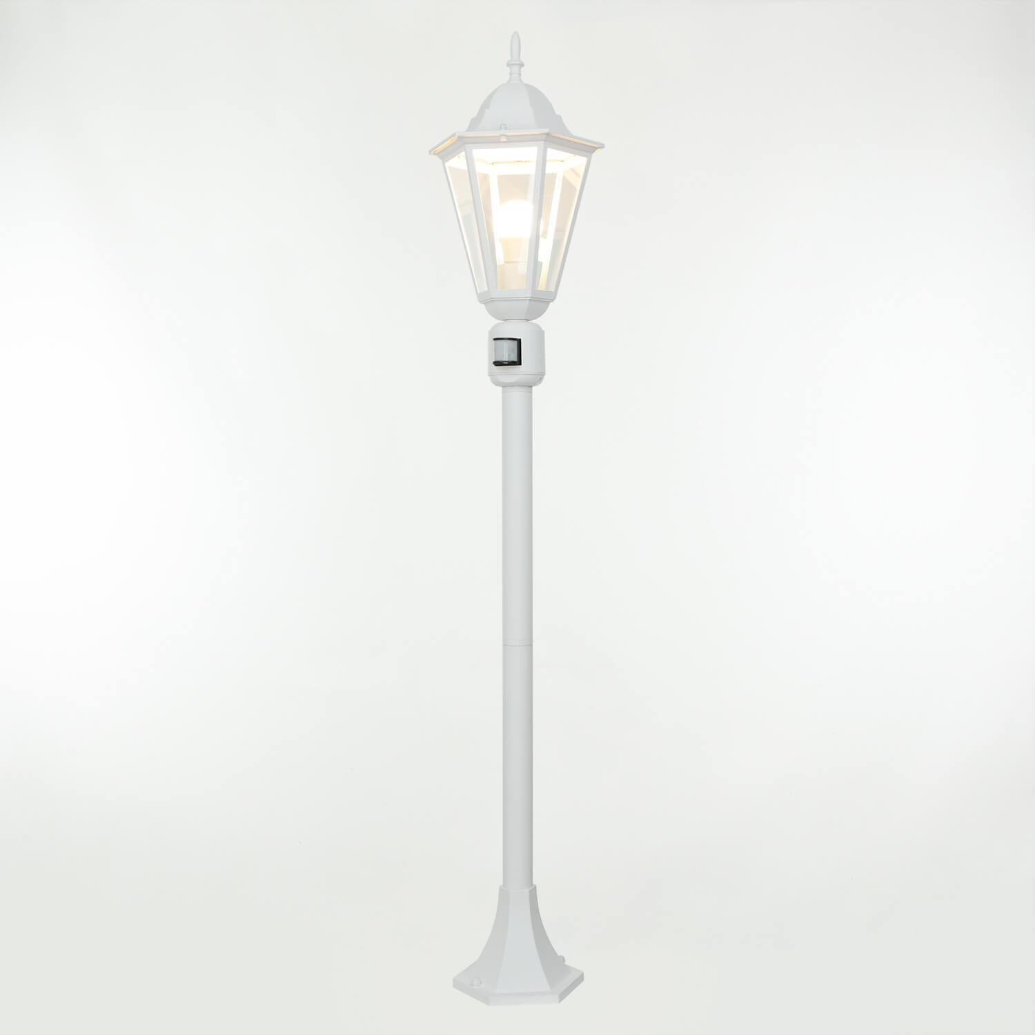 Lampe de jardin rustique blanche 120 cm de haut résistante aux intempéries