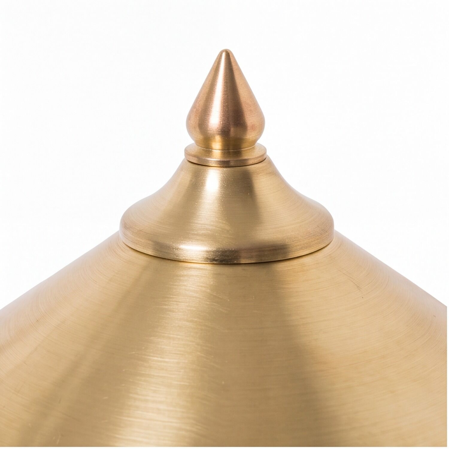 lampe, gold, metall, finial, konischer spitz