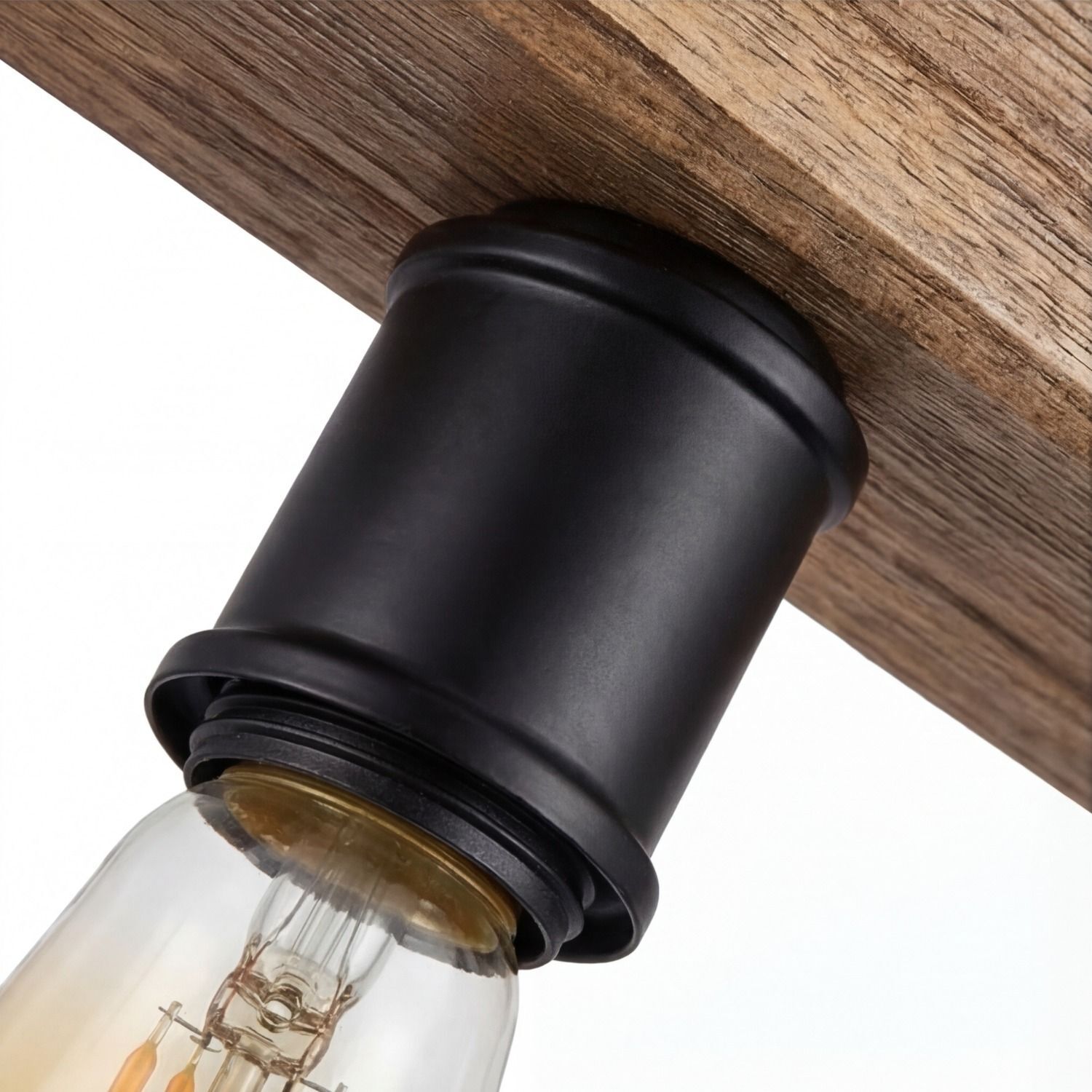 Hängeleuchte Metall E27 H: max. 85 cm 3-flammig LIRIEN lampe, hängend, schrank, glühbirne, schwarz