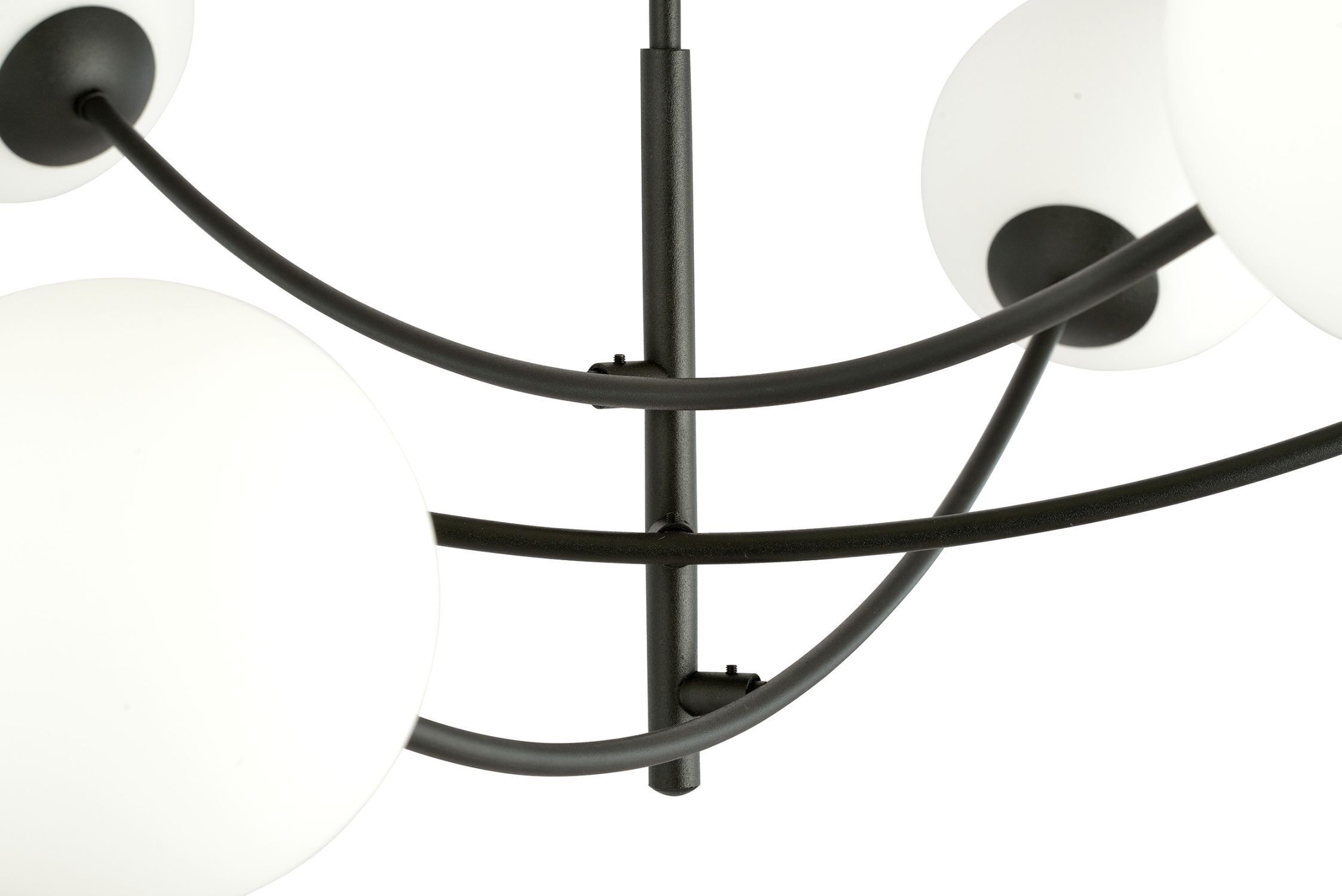 Plafonnier métal verre L : 89 cm 6x E14 orientable