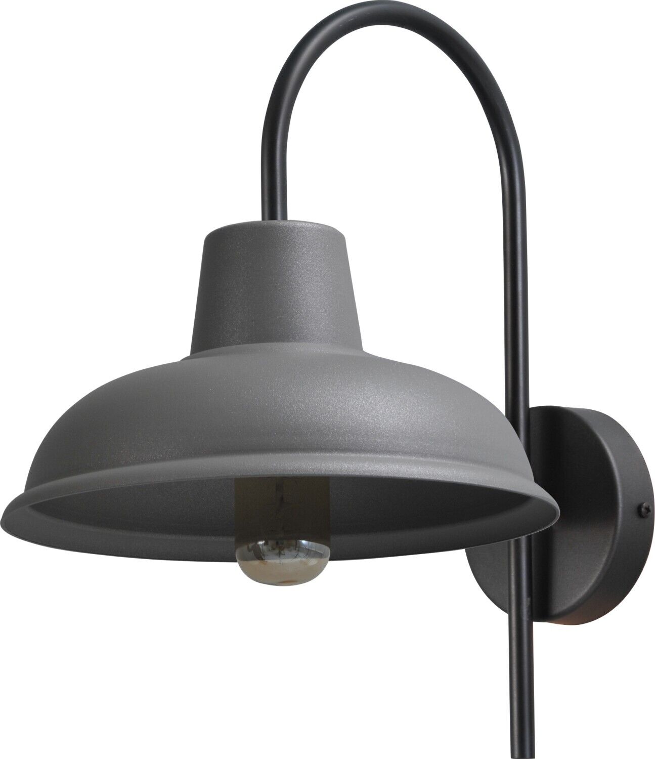 Lampe de chambre à coucher industrielle en anthracite