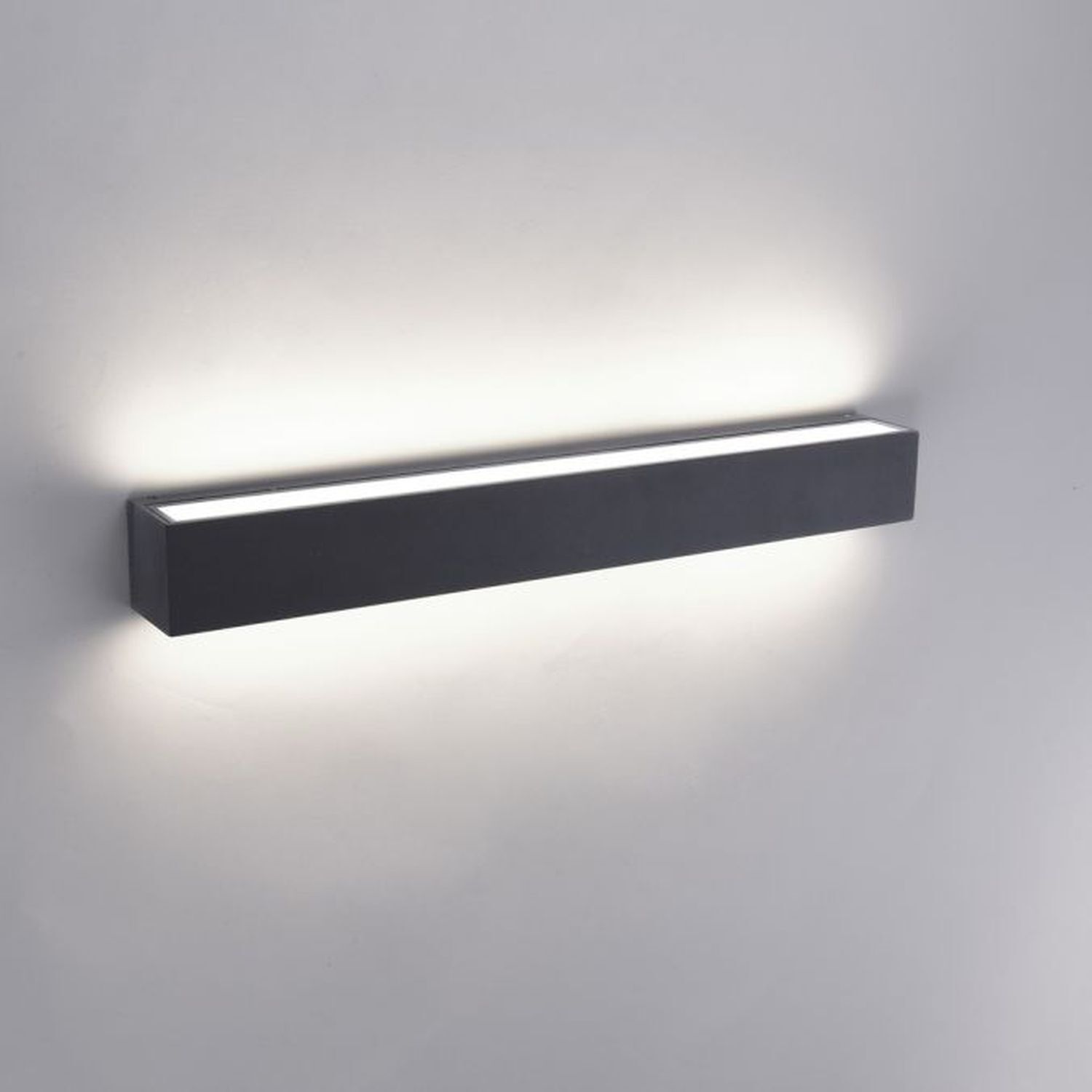 LED Außenleuchte Wand Aluminium B:50 cm IP65 Up & Down Ablage, Deckenleuchte