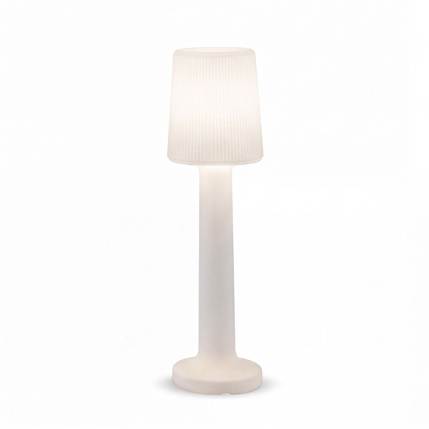 Tischlampe, Lampenfuß, Schirm, weiß, LED?