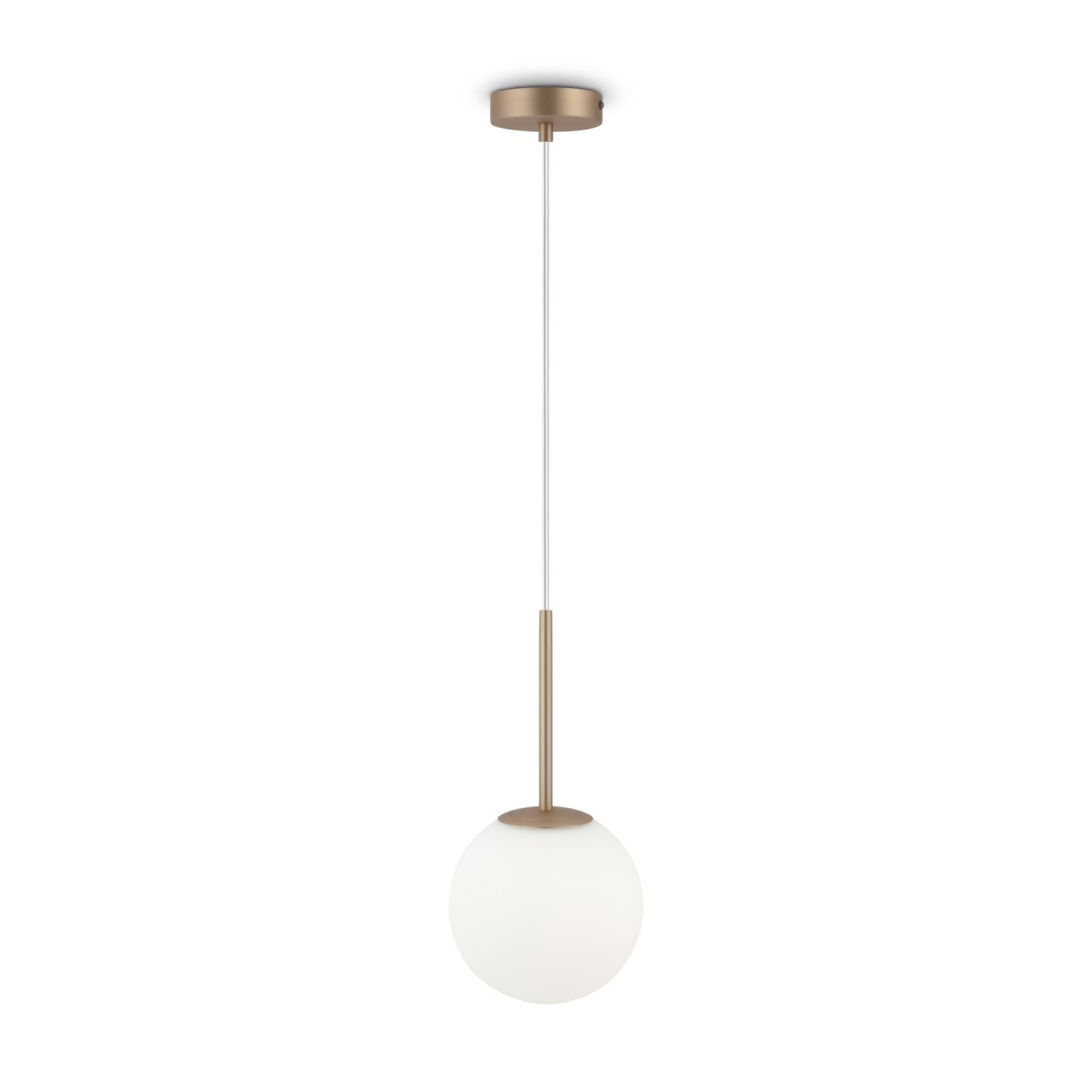 Lampe à suspendre métal verre Ø 18 cm rond H : max. 180 cm Lampe, Deckenleuchte
