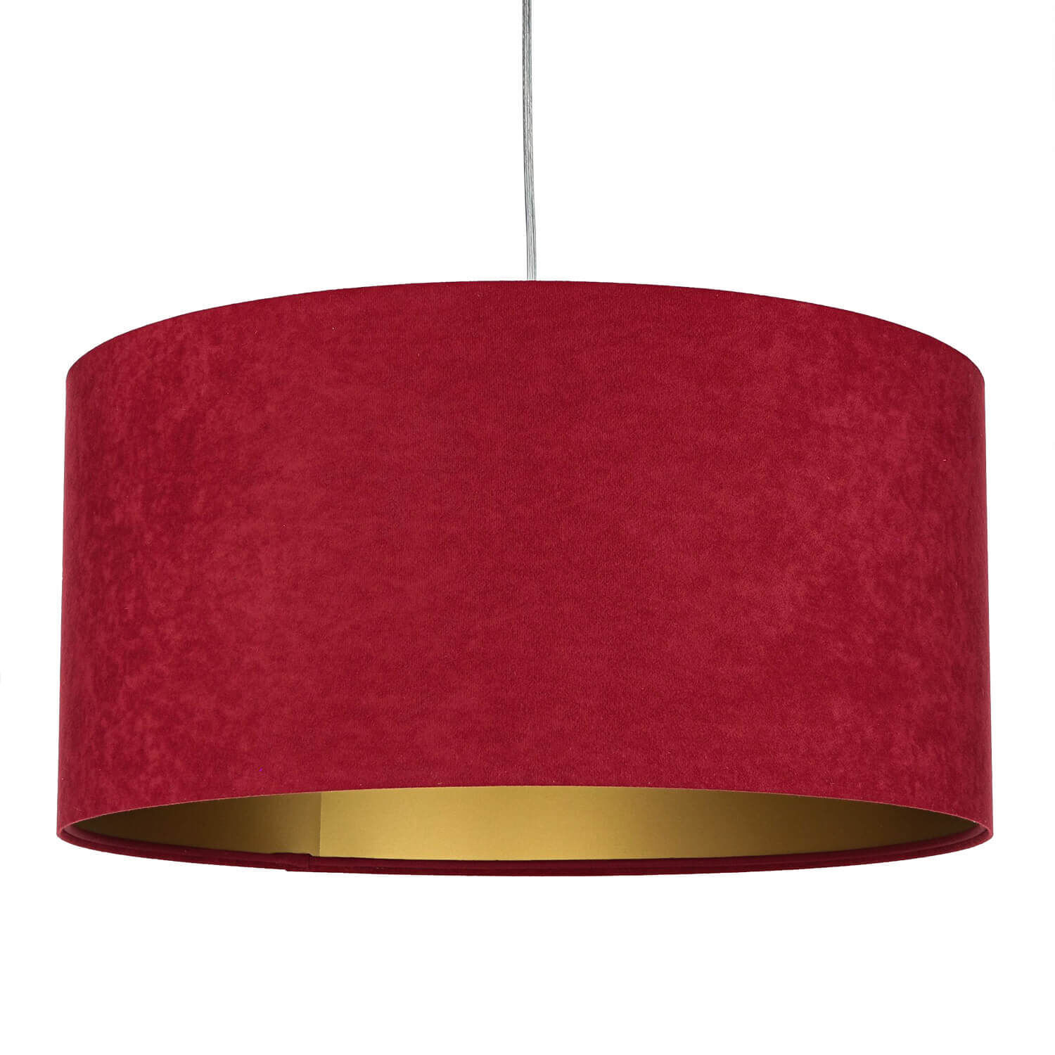 Lampe à suspension Rouge Or Rétro Ø50cm Table à manger Tissu Lampe, Lampenschirm