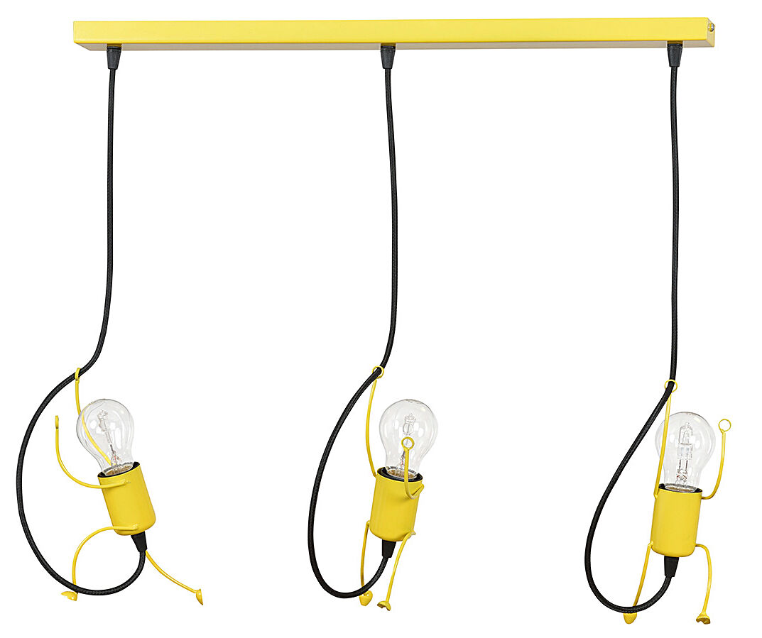 Suspension jaune 3 flammes Pour enfants Bobby