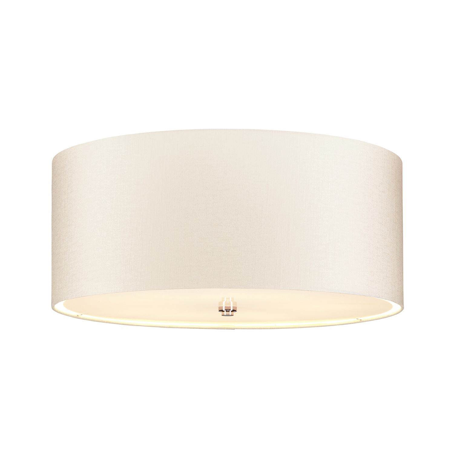 Plafonnier Crème Chrome rond Ø56cm faible éblouissement