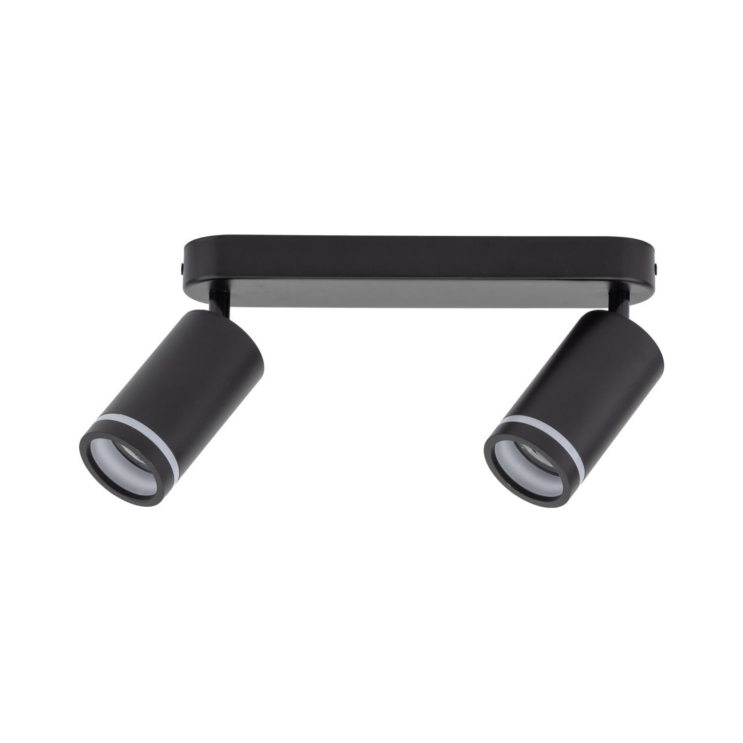 Spot de plafond en métal 43,5cm de long noir 2 flammes GU10
