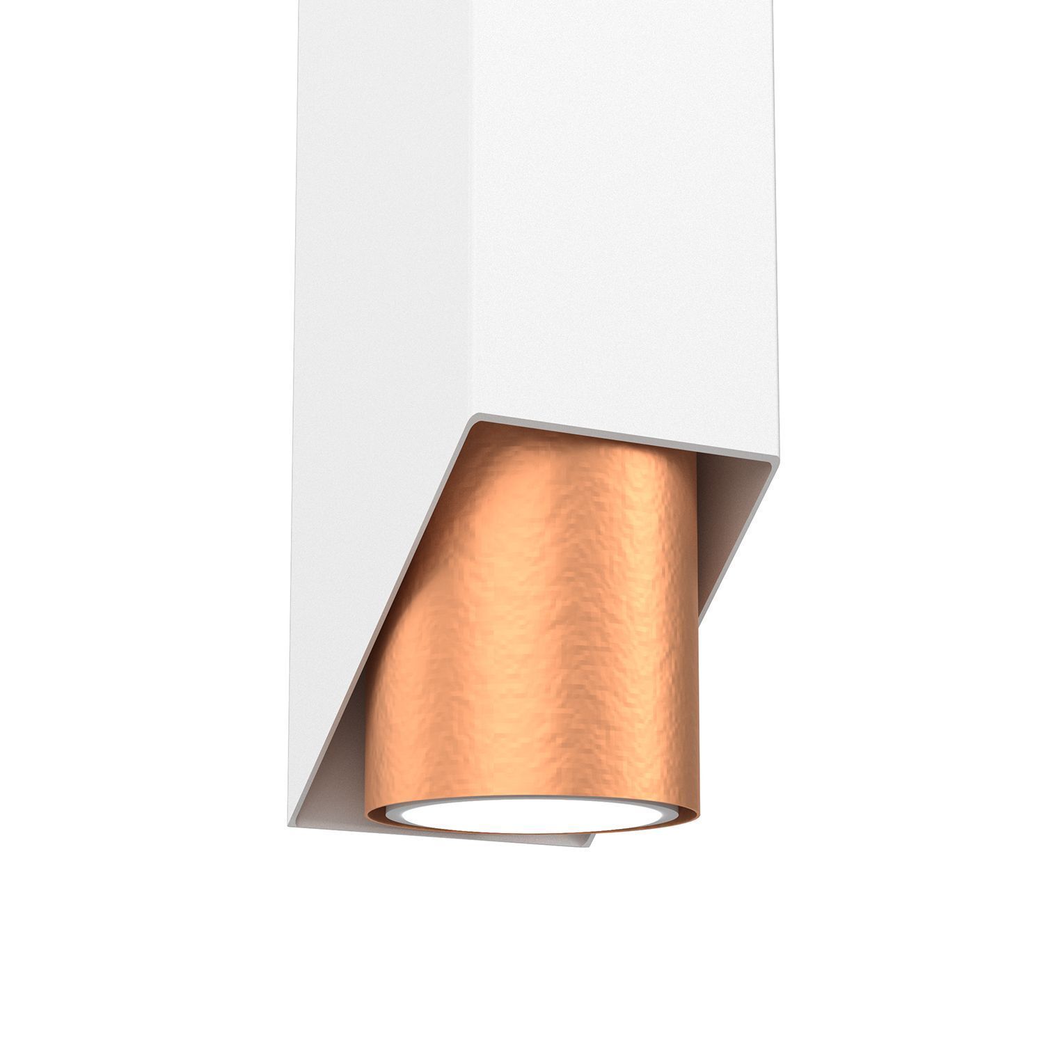 Applique Métal Blanc Cuivre L:6 cm élégamment accentué