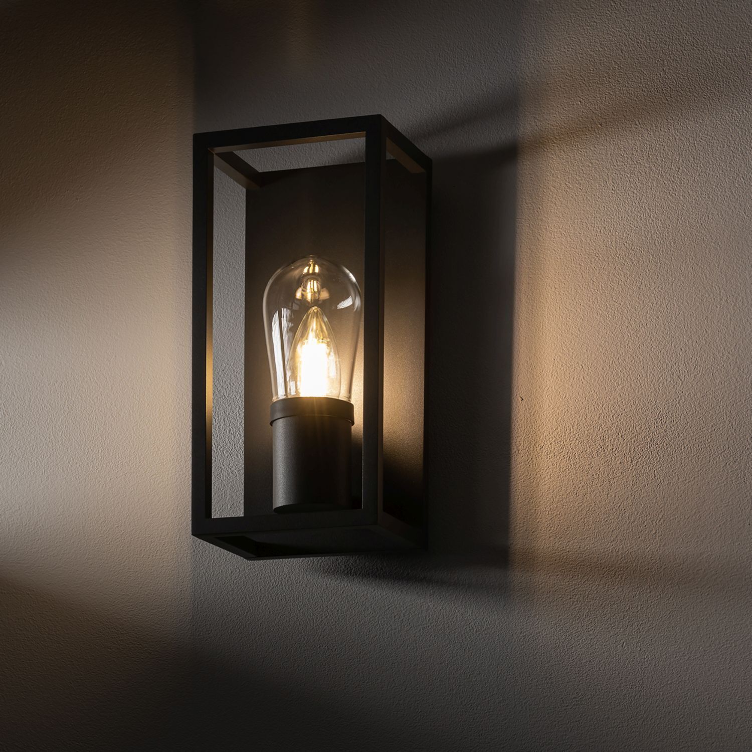 Applique extérieure Gris IP54 E14 Verre Aluminium Moderne