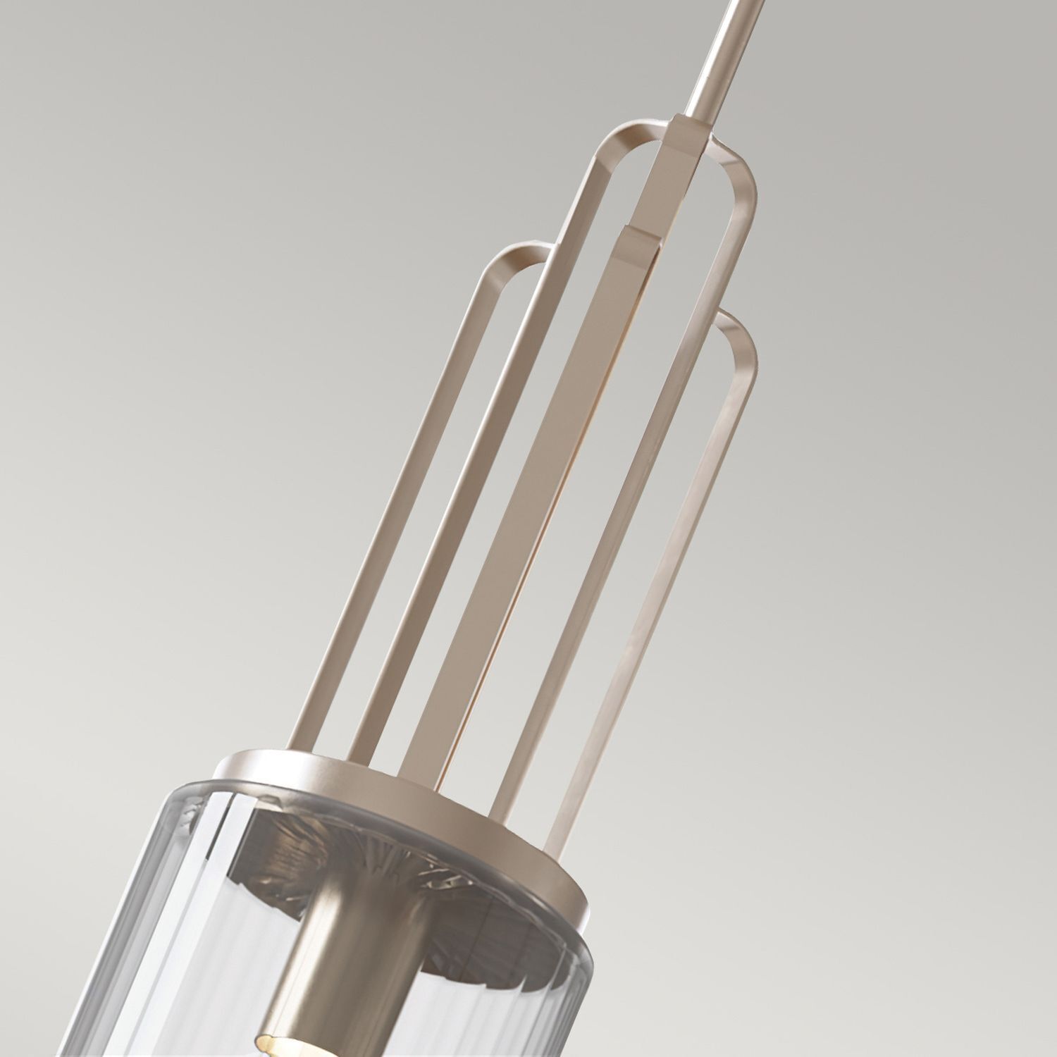 Lampe à suspendre Abat-jour en verre Ø 17,8 cm H : max. 176,5 cm Art déco
