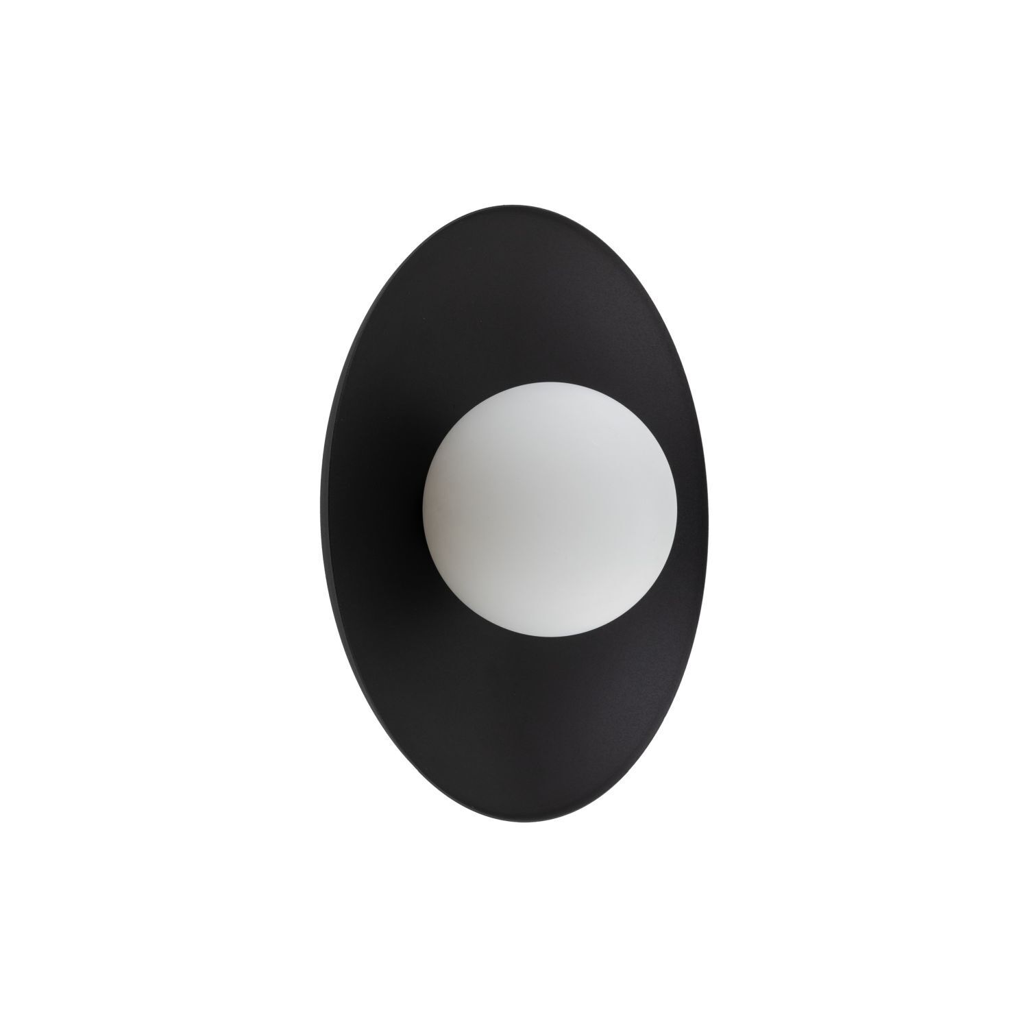 Applique Blendarme Noir Métal Verre G9 Ø28 cm