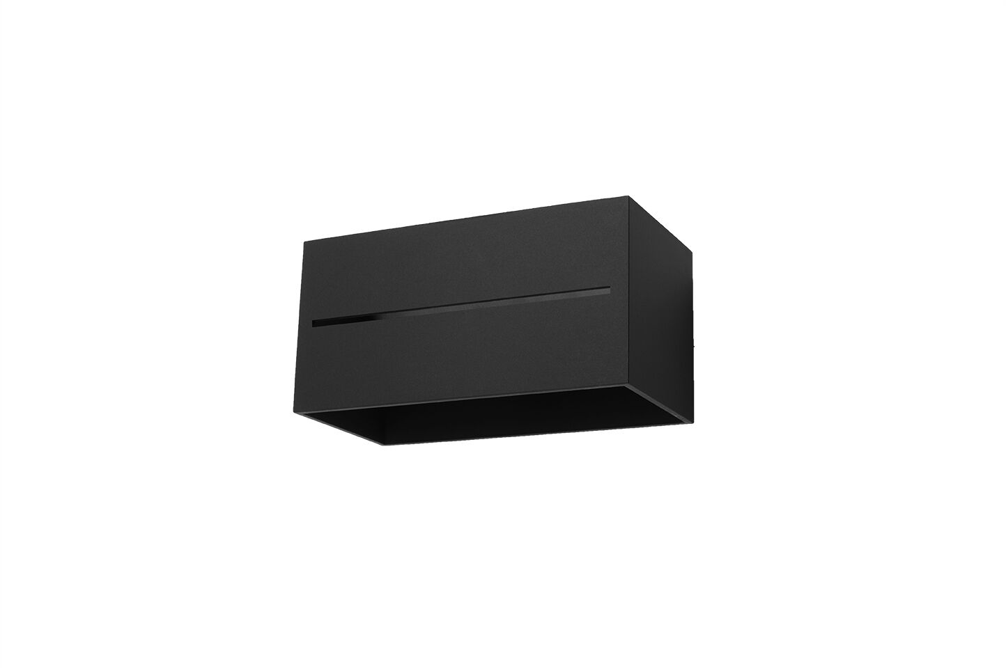Applique noire Up Down L:20cm aluminium carré