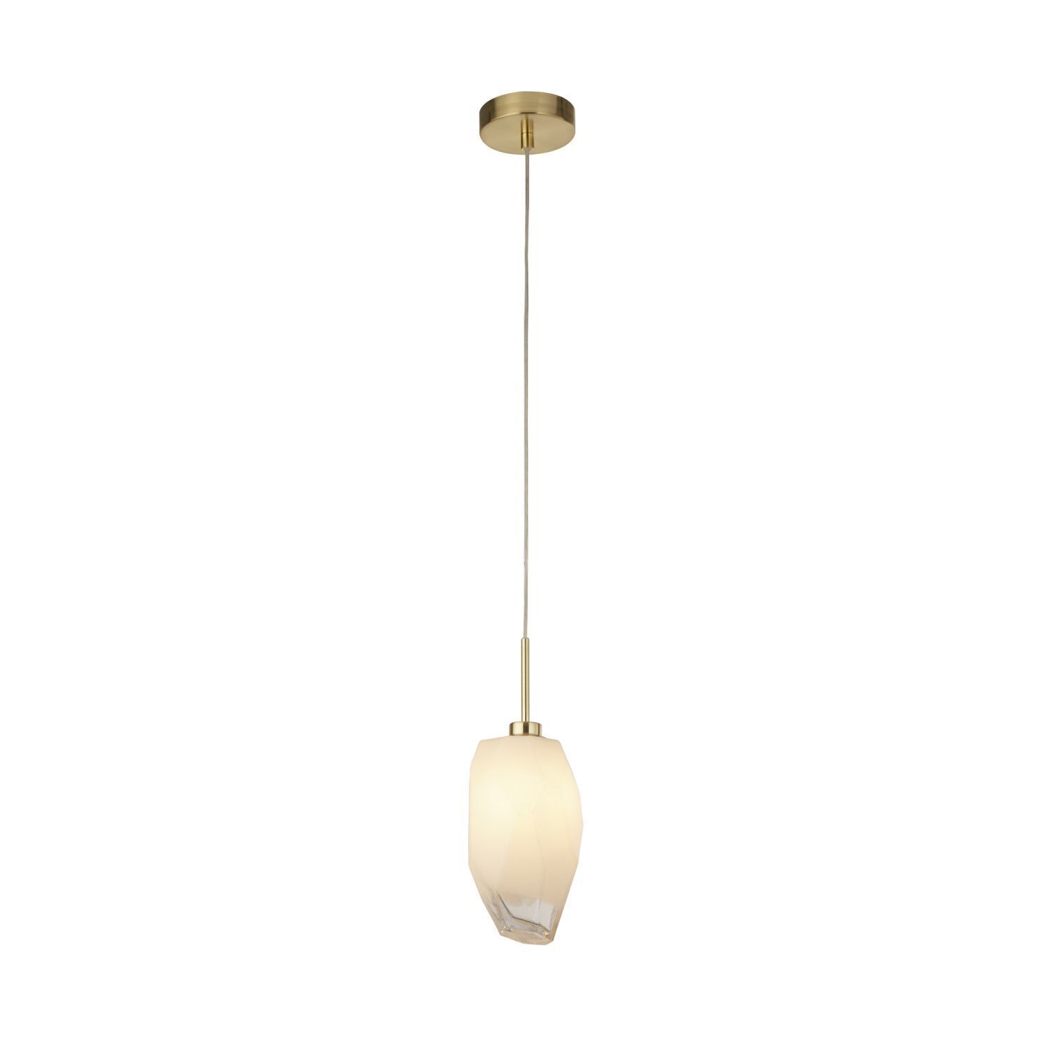 Lampe à suspendre décorative verre métal G9 L:11 cm faible éblouissement