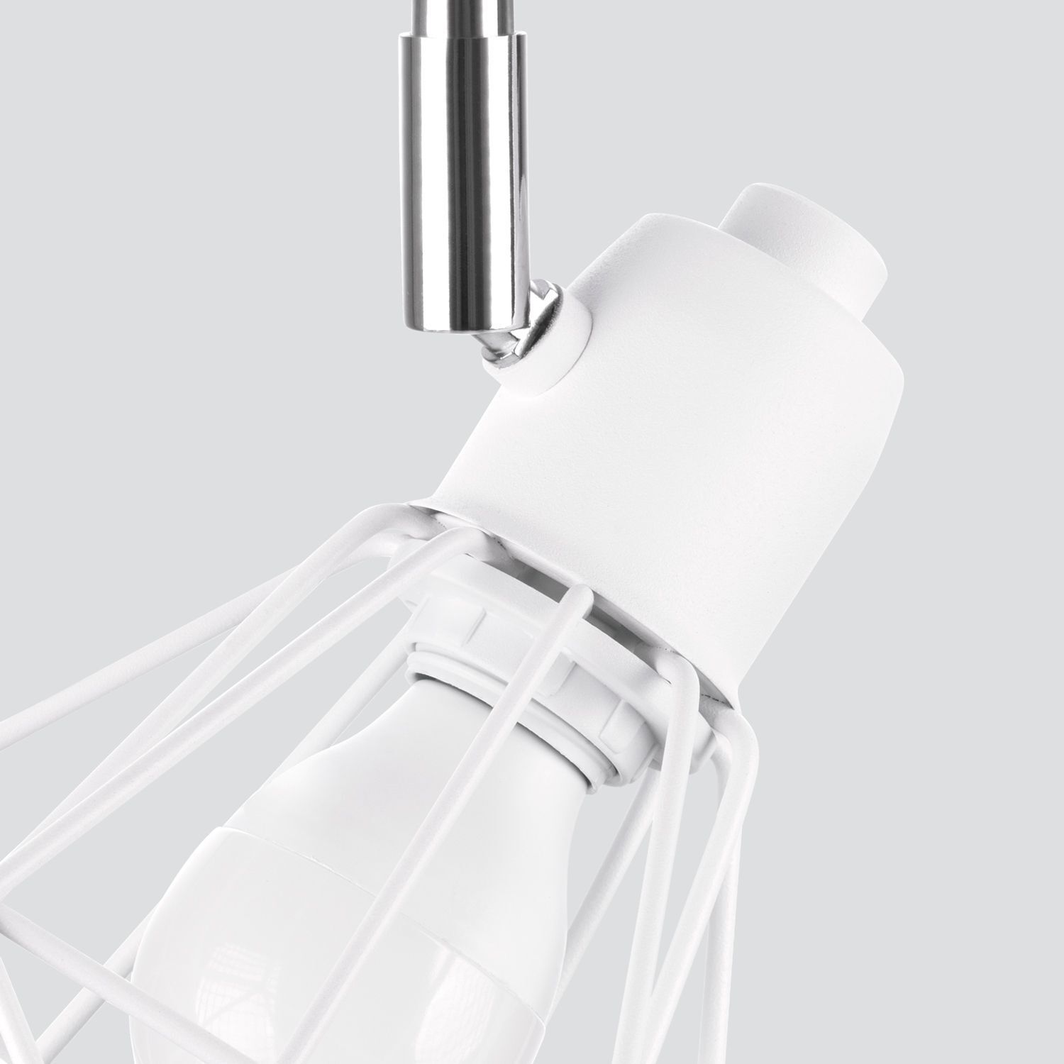 Spot de plafond blanc 31 cm de long réglable E27 métal Spot de plafond blanc 31 cm de long réglable E27 métal