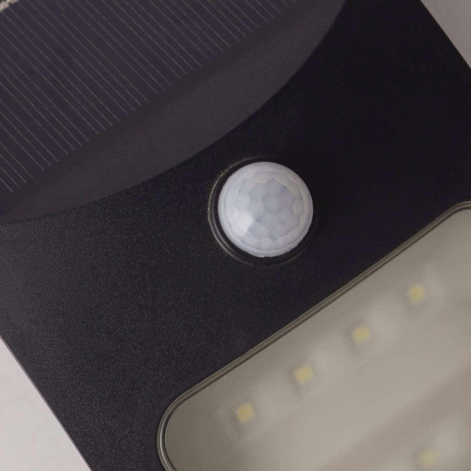 Lampe solaire à LED avec détecteur de mouvement Métal IP44 Noir