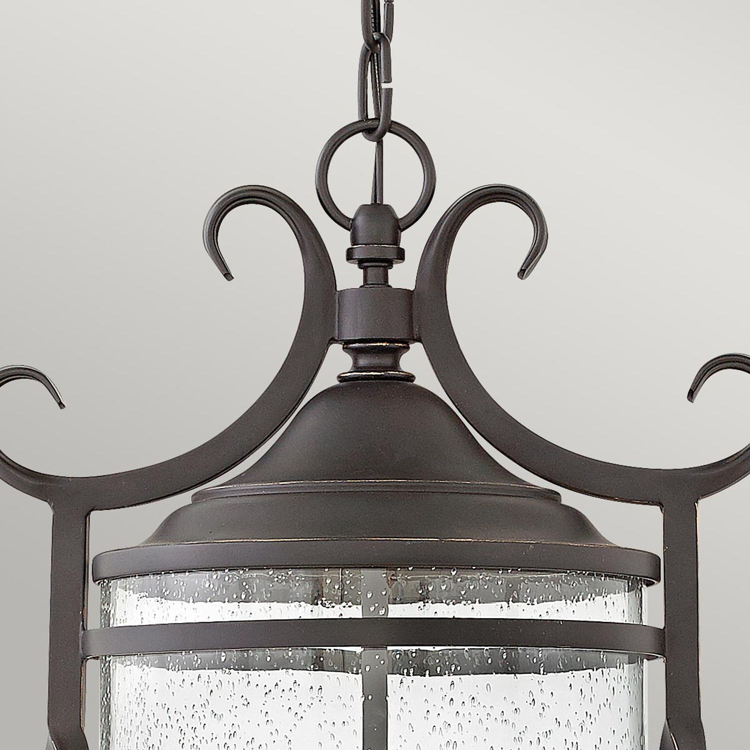 Suspension extérieure verre aluminium E14 IP44 30,1 cm de large