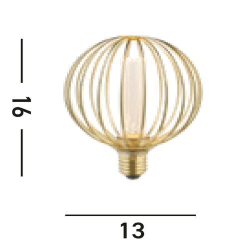 Ampoule LED à intensité variable E27 1800 K blanc chaud 120 lm Ø 12,5 cm - LM176