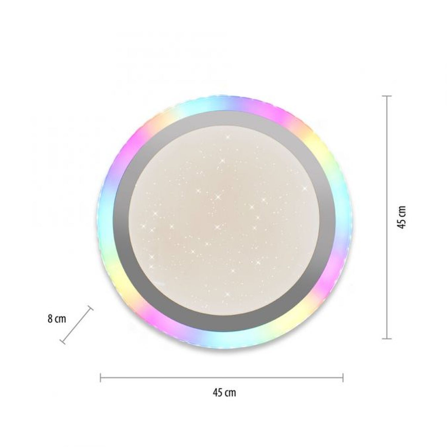 Lampe de plafonnier LED Rainbow RGB Dimmer Ø45 cm Télécommande