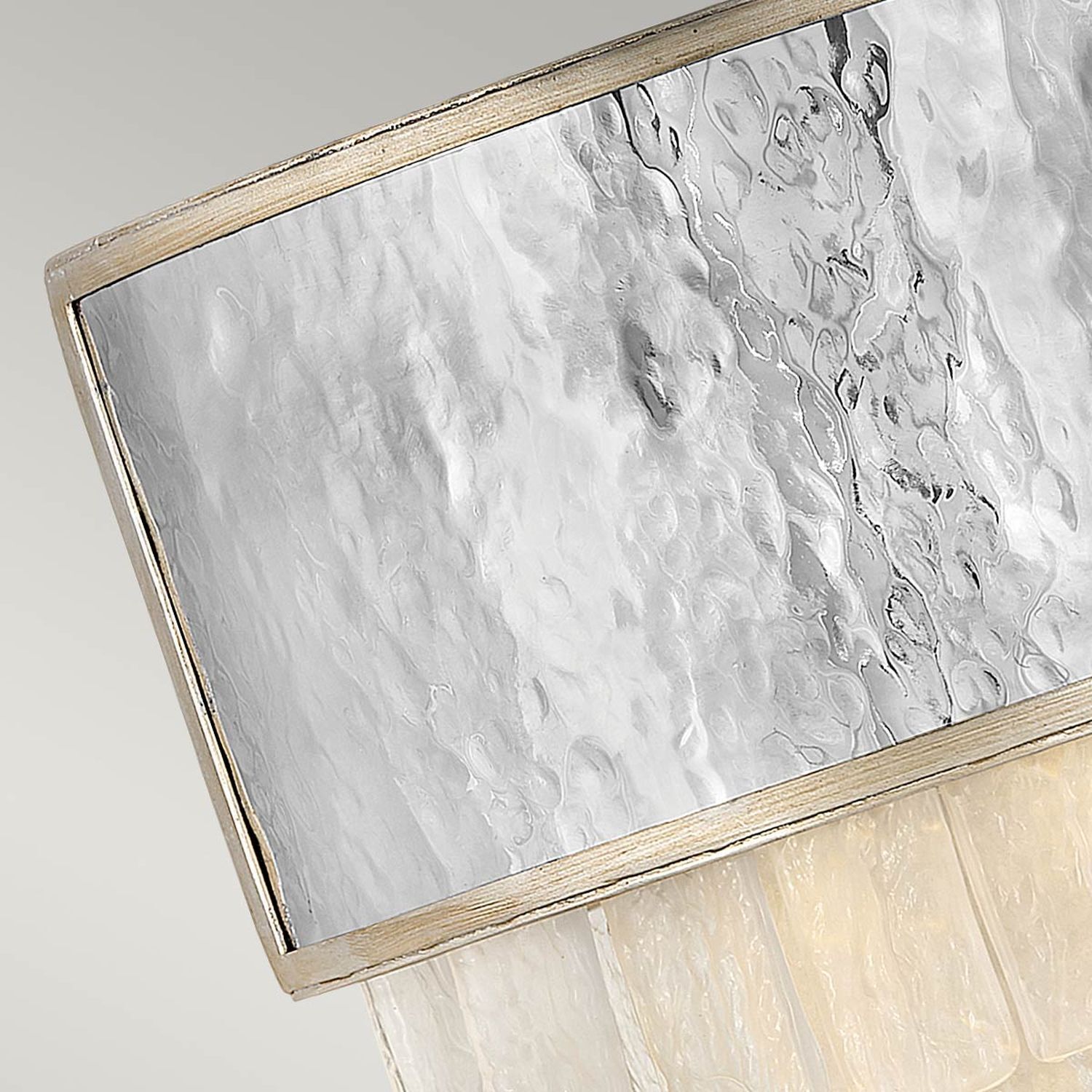 Applique murale petite L : 30,5 cm acier inoxydable cristal 2x E14 Up Down