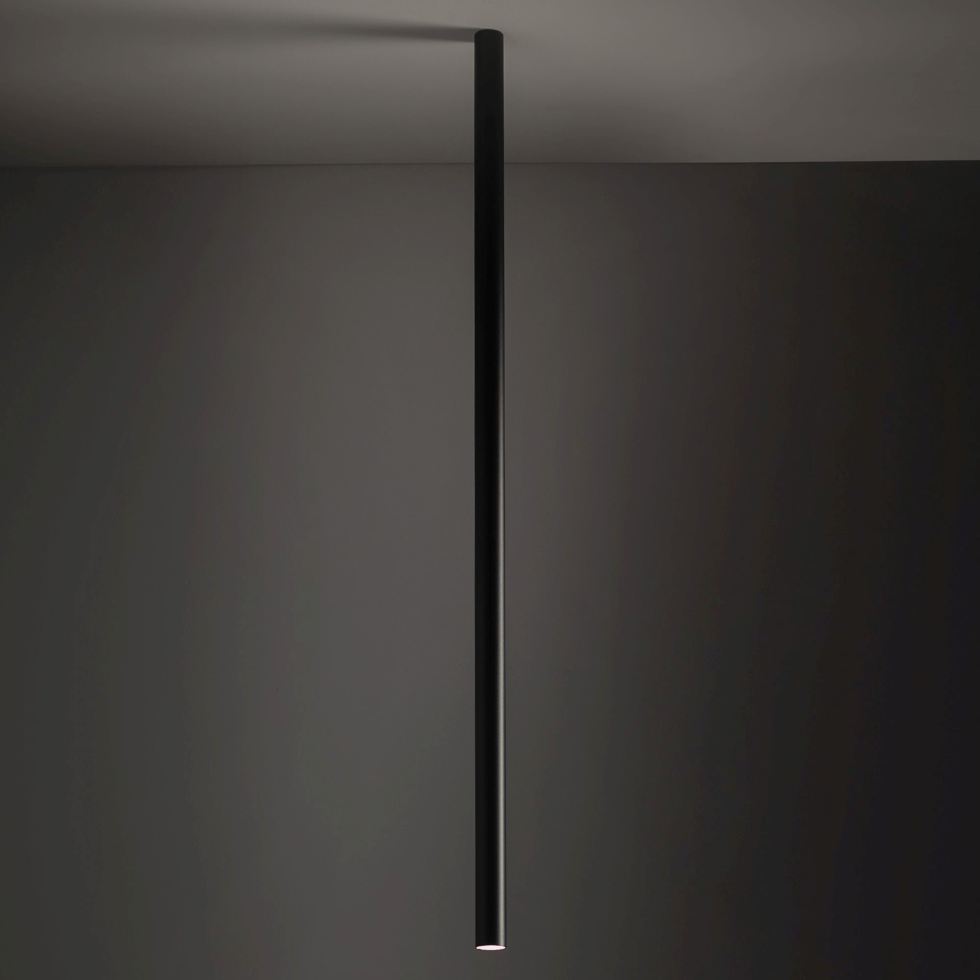 Deckenlampe Schwarz GU10 R35 Ø 4 cm H: 110 cm Pendelleuchte, hängende Lampe, schwarze Leuchte, minimalistisch, Deckenleuchte