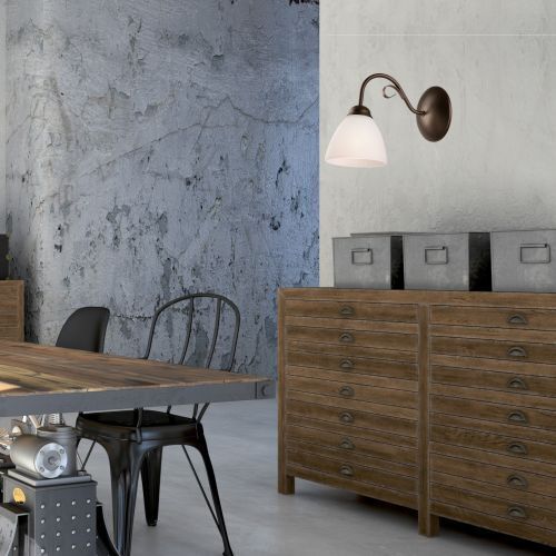 Applique murale Marron Verre Métal Rustique LIRLIN