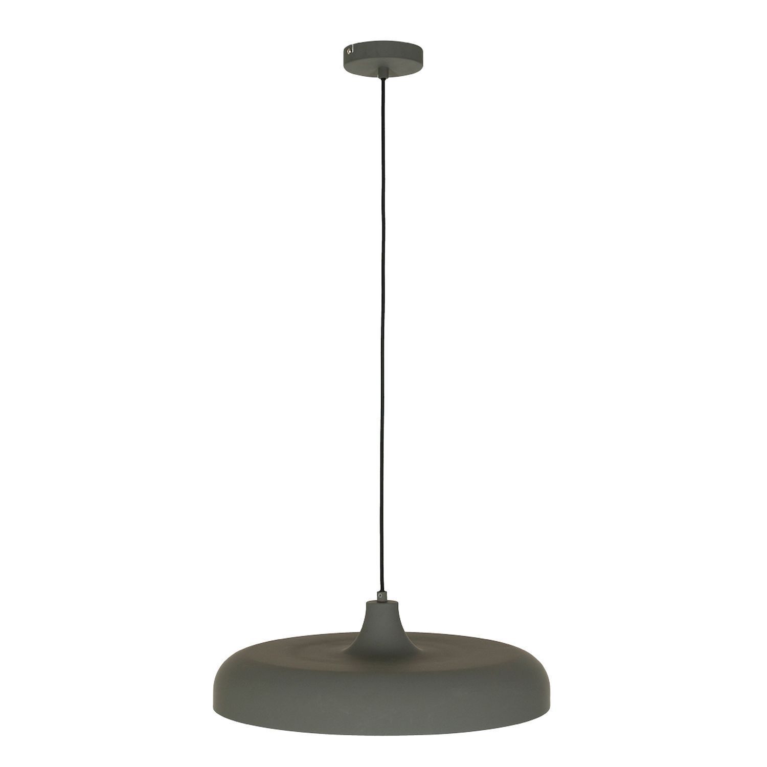 Lampe à suspendre Métal Gris L:50 cm rond E27 Design moderne